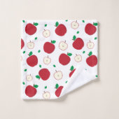Pommes rouges et pommes à demi (Gant de toilette)