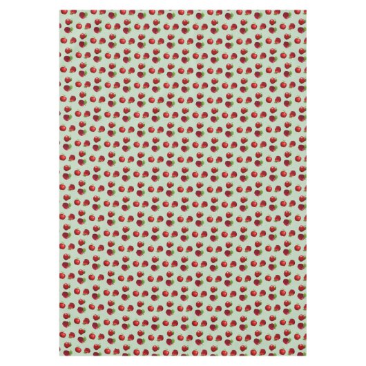 Pommes rouges sur nappes vert clair (Devant)