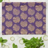 Pommes texturées d'or et de violet serviette de cu (Plié)