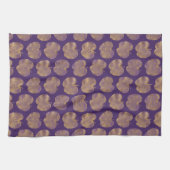 Pommes texturées d'or et de violet serviette de cu (Horizontal)