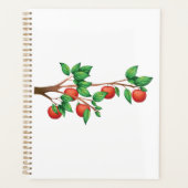 Pommier rouge Branche Fruit frais et Feuilles vert (Devant)