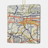 Pomona CA Map Keramisch Ornament (Links)