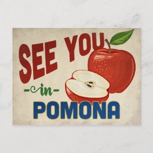 Pomona California Apple - Vintage Travel Briefkaart