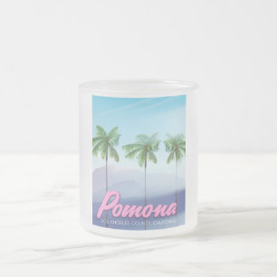 Pomona, Californië USA reisposter Matglas Koffiemok