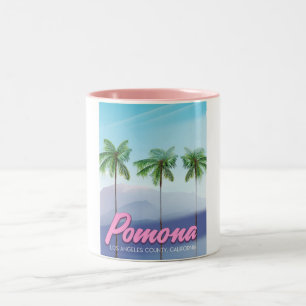 Pomona, Californië USA reisposter Tweekleurige Koffiemok