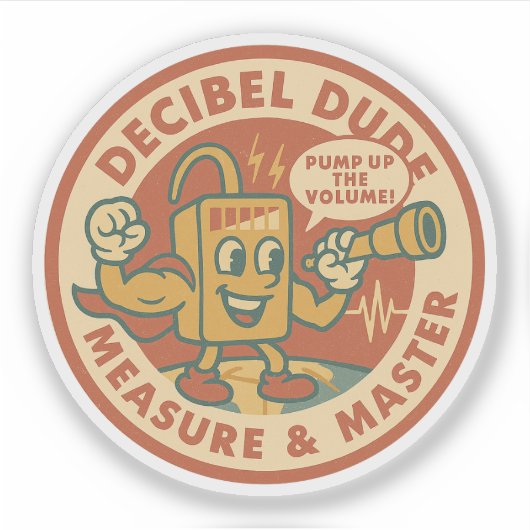  pomp het volumegeluid op sticker (Voorkant)