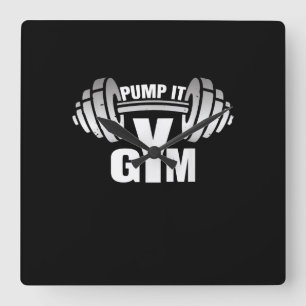 Pomp It Ness Gym Sport Motivatie Mannen Vrouwen Ki Vierkante Klok