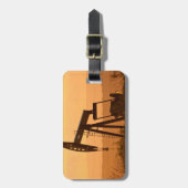 Pomp Jack Pumping Oil in West Texas, VS Bagagelabel (Voorkant verticaal)