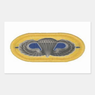 Pomp Wings op 1st Bn 504th Infantertry Oval Sticke Rechthoekige Sticker