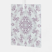 Pompadour Paarse Flourish Glass Ornament (Voorkant links)