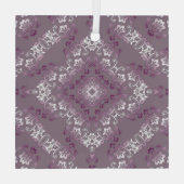 Pompadour Violet 2 Ornement en verre fleuri (Verso)