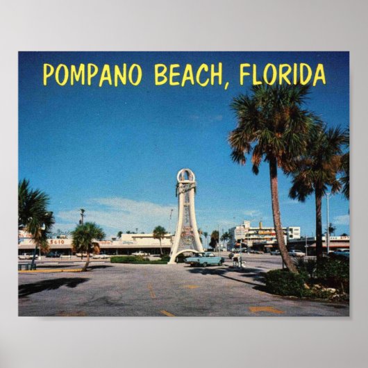 Pompano Beach FL, Oceanside Esplanade,  Poster (Voorkant)
