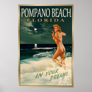 Pompano Beach FLORIDA Originele Marilyn Monroe Poster