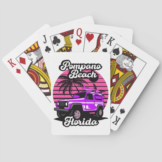 Pompano Beach Florida Pokerkaarten (Achterkant)