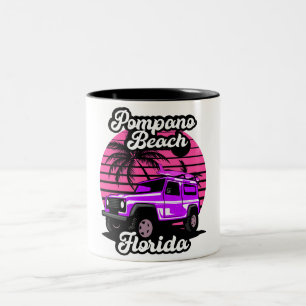  Pompano Beach Florida Tweekleurige Koffiemok