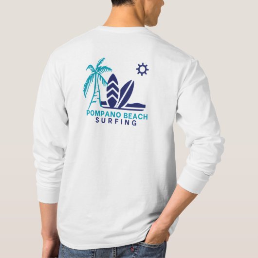 Pompano Beach Floride Surf T-Shirt (Dos)