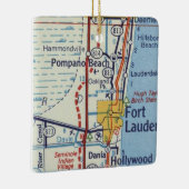 Pompano Beach  Map Keramisch Ornament (Rechts)