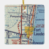 Pompano Beach  Map Keramisch Ornament (Voorkant)