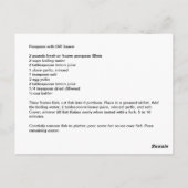 Pompano met Dill Sauce Recipe Briefkaart (Achterkant)