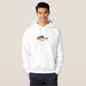  Pompano-vis - Spaarvisserij Sjabloon blanco Hoodie (Voorkant volledig)