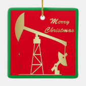 Pompe à huile Jack ornement en céramique de Noël (Dos)