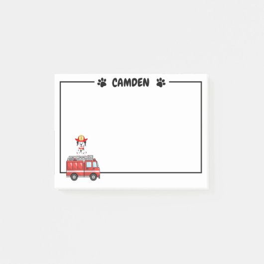 Pompe d'incendie et son camion-pompier Post-It® No (Devant)