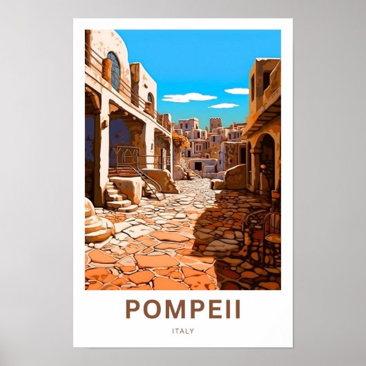 Pompeï Italië Reisprint Poster (Voorkant)