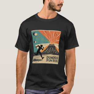 Pompeii 79 AD Fun Run Volcano Lover's Lange Mouw T-shirt