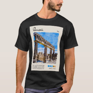 Pompeii Aquarel Reizen T-shirt