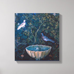 POMPEII-COLLECTIE / DOVES IN DE GARDEN CANVAS AFDRUK
