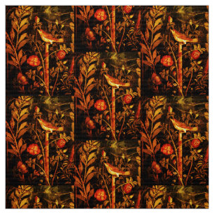 POMPEII COLLECTIE NIGHTINGALE MET ROZEN geel Stof