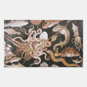 POMPEII-COLLECTIE / OCEAN - LIFE-SCENE VOOR ZEEEN RECHTHOEKIGE STICKER