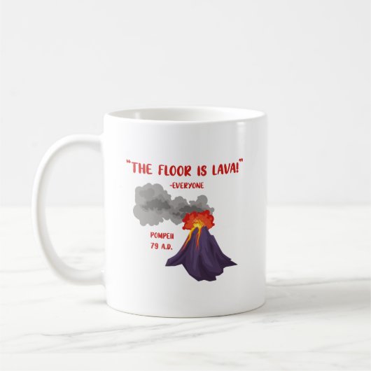 Pompeii de vloer is Lava Koffiemok (Links)