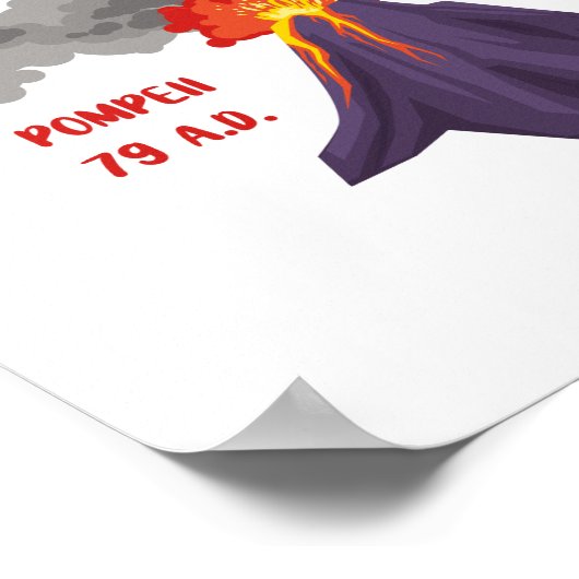 Pompeii de vloer is Lava Poster (Hoek)