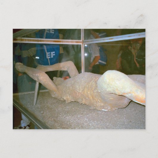 Pompeii, een van de bewoners die in de as gevangen briefkaart (Voorkant)