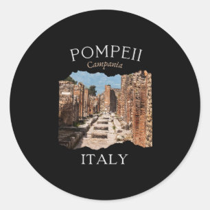 Pompeii Italië Toeristische Souvenir Europa Vakant Ronde Sticker