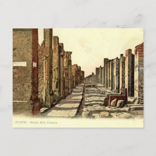 Pompeii, Straat met springstenen Briefkaart (Voorkant)