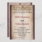 Pompeii-themed Wedding Invitation Kaart (Voorkant / Achterkant)