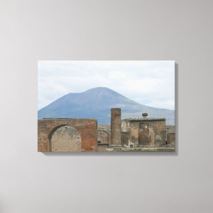 Pompeii-Vesuvius Canvas Afdruk