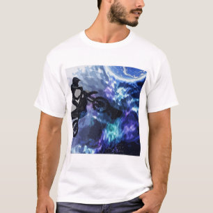 Pompen door de ruimte - Motocross Rider T-shirt