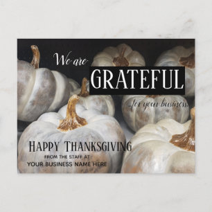 Pompen Grateful Herfst Zakelijke Thanksgiving Feestdagenkaart