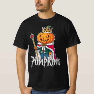 Pompen Halloween Cool Grappig Pompoen King Design T-shirt
