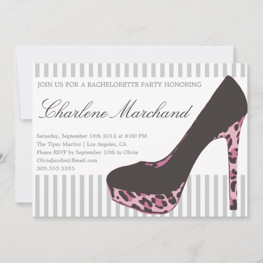 POMPES ANIMALES ROSES| INVITATIONS DU PARTI BACHEL (Devant)