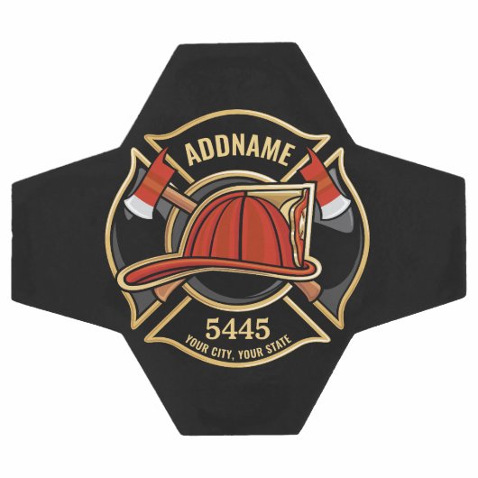 Pompier AJOUTER LE NOM Insigne du service de pompi (Plat)