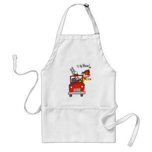 Pompier Bonhomme Allumette avec tablier de camion