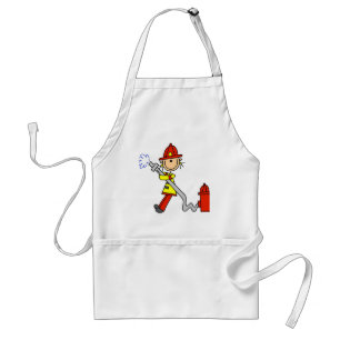 Pompier Bonhomme Allumette avec tablier de tuyau d
