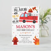 Pompier Camion Invitation Anniversaire (Debout devant)