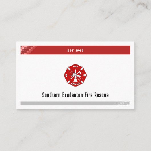 Pompier | Carte de visite parfait (Devant)