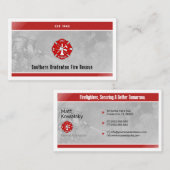 Pompier | Carte de visite parfait (Devant / Derrière)