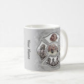 Pompier de croix maltaise tasse personnalisée (Devant droit)